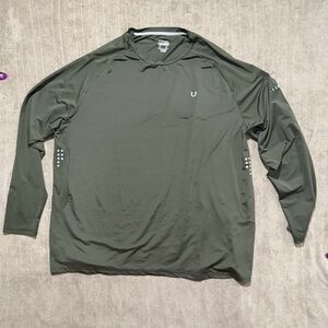 Northyard Men's Green Dri-Fit Shirt Long Sleeve Running Workout 4XL Moisture